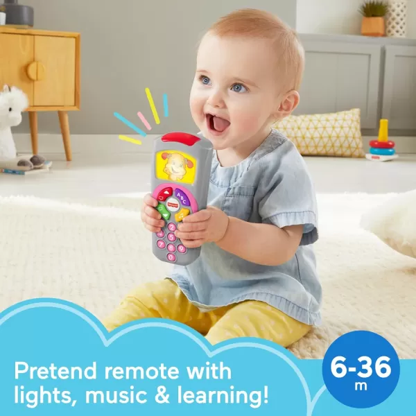 FisherPrice Baby Learning Toy Laugh ampamp Learn Puppys Remote Pretend TV Control with Music ampamp Lights for Developmental Play Infants Ages 6 MonthsSis Remote  New for 2024