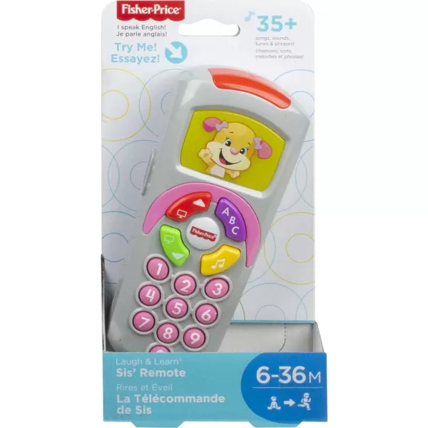 FisherPrice Baby Learning Toy Laugh ampamp Learn Puppys Remote Pretend TV Control with Music ampamp Lights for Developmental Play Infants Ages 6 MonthsSis Remote  Classic Version