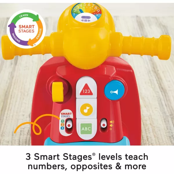 FisherPrice Baby Learning Toy Laugh ampamp Learn Smart Stages Scooter RideOn with Music for Developmental Play Toddlers Ages 1 Years