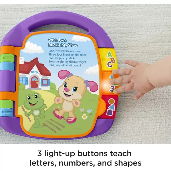 FisherPrice Baby Learning Toy Laugh ampamp Learn Storybook Rhymes Musical Book with Lights ampamp Sounds for Infants Ages 6 Months Amazon Exclusive