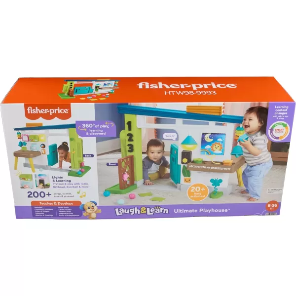 FisherPrice Baby Learning Toy Laugh ampamp Learn Ultimate Playhouse with Smart Stages ampamp 9 Pretend Play Accessories Infants ampamp Toddlers Ages 6 Months