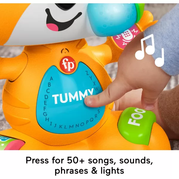 FisherPrice Baby Learning Toy Link Squad Bop ampamp Groove Tiger with Music ampamp Lights for Ages 9 Months Compatible Only with Link Squad Items