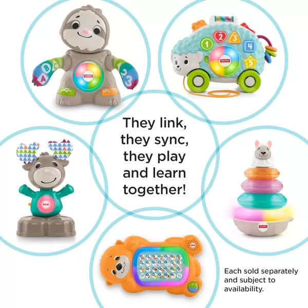 FisherPrice Baby Learning Toy Linkimals A to Z Otter with Music ampamp Lights for Infants Ages 9 Months Compatible Only with Linkimals Items