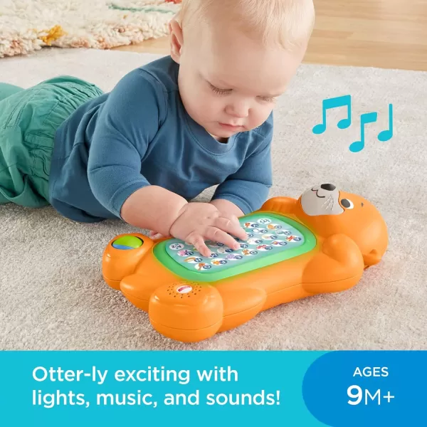 FisherPrice Baby Learning Toy Linkimals A to Z Otter with Music ampamp Lights for Infants Ages 9 Months Compatible Only with Linkimals Items