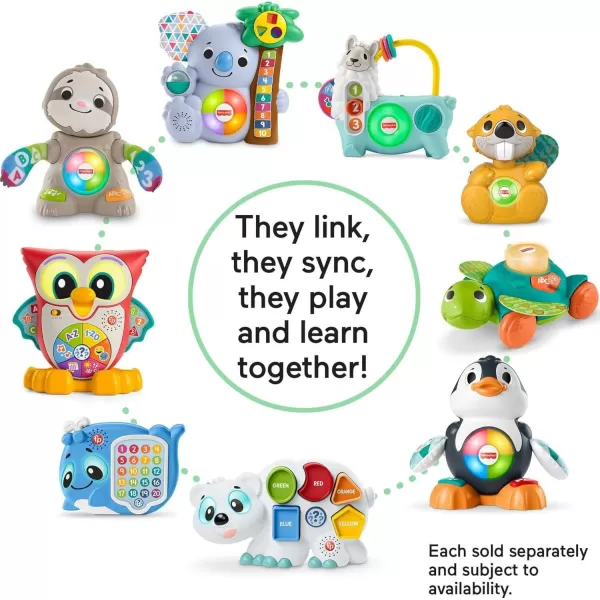 FisherPrice Baby Learning Toy Linkimals Counting ampamp Colors Peacock with Lights ampamp Music for Infants Ages 9 Months Compatible Only with Linkimals Items