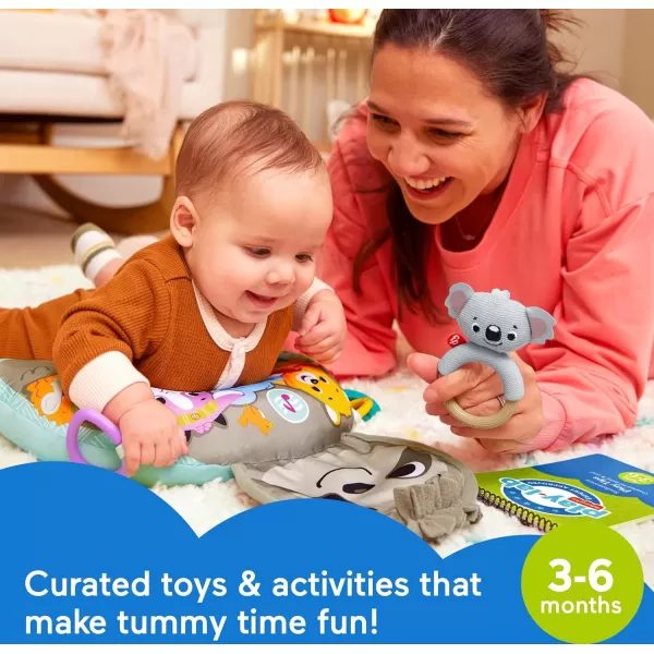 FisherPrice Baby Play Kit Lets Try Tummy Time Gift Set Developmental Toys with Activity Guide for Infants Ages 3 Months36 Months