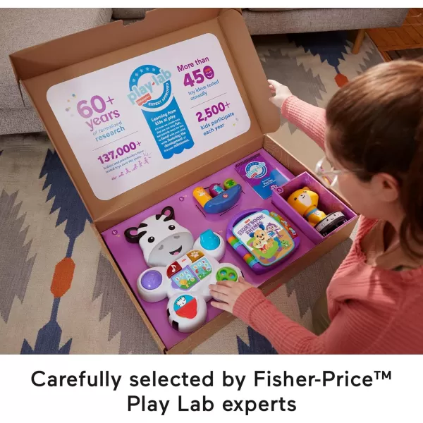 FisherPrice Baby Play Kit Lets Try Tummy Time Gift Set Developmental Toys with Activity Guide for Infants Ages 3 Months912 Month