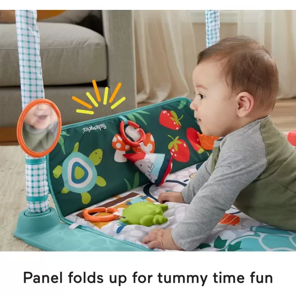 FisherPrice Baby Playmat 3in1 Crawl ampamp Play Activity Gym Cottage Theme with Tunnel ampamp Developmental Toys for Newborns 0 Months
