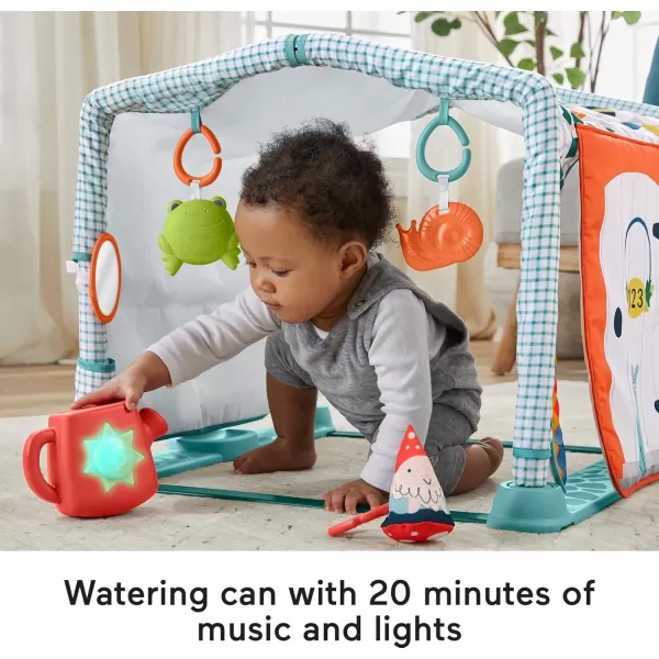 FisherPrice Baby Playmat 3in1 Crawl ampamp Play Activity Gym Cottage Theme with Tunnel ampamp Developmental Toys for Newborns 0 Months