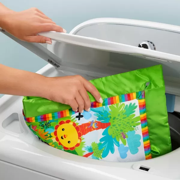 FisherPrice Baby Playmat Rainforest Music ampamp Lights Deluxe Gym with 10 Activities ampamp Toys for Developmental Play for Newborns Ages 0 Months