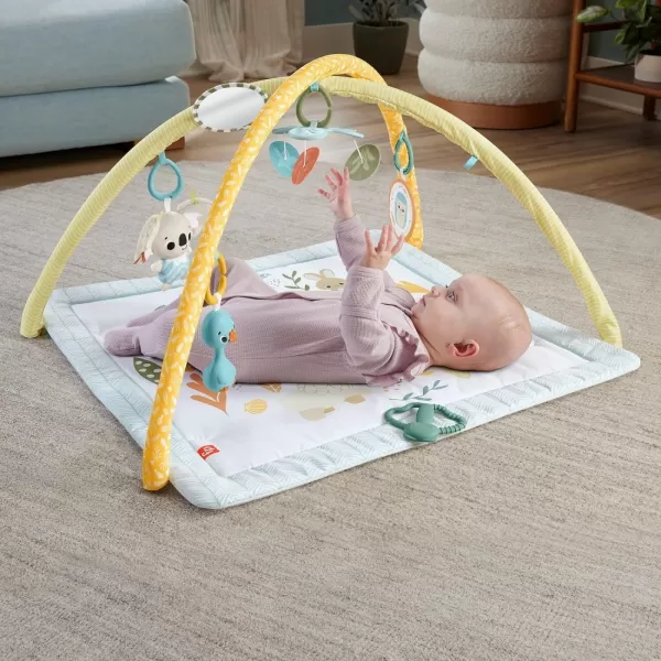 FisherPrice Baby Playmat Simply Senses Newborn Gym with Mobile ampamp Sensory Activity Toys for Developmental Play Ages 0 MonthsSimply Senses Activity Gym