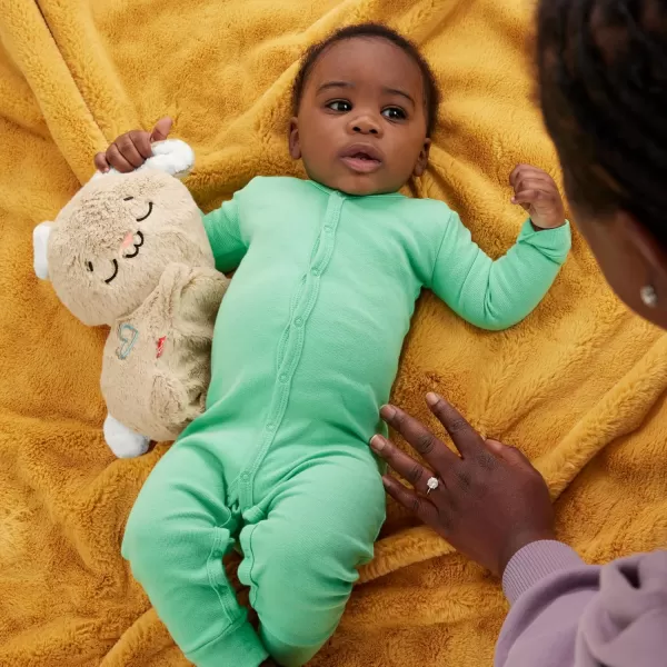 FisherPrice Baby Toy Calming Vibes Puppy Soother Plush Portable Sound Machine with Vibrations for Newborns 0 MonthsBunny Soother