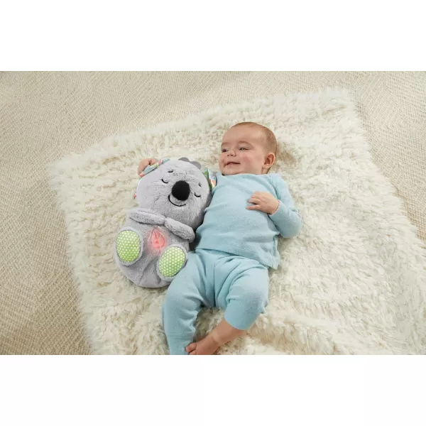 FisherPrice Baby Toy Calming Vibes Puppy Soother Plush Portable Sound Machine with Vibrations for Newborns 0 MonthsKoala Soother