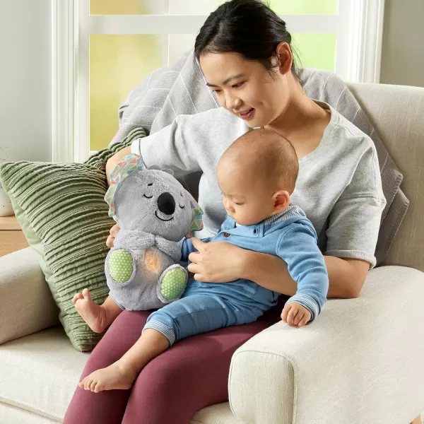 FisherPrice Baby Toy Calming Vibes Puppy Soother Plush Portable Sound Machine with Vibrations for Newborns 0 MonthsKoala Soother