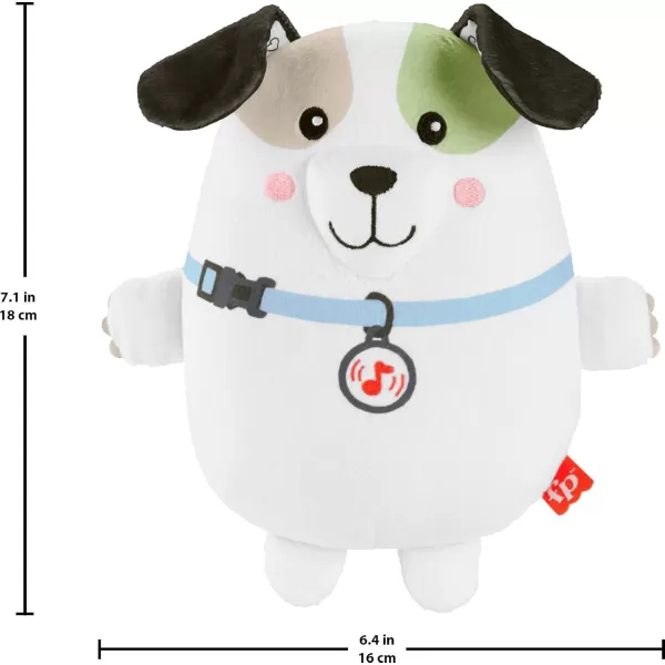 FisherPrice Baby Toy Calming Vibes Puppy Soother Plush Portable Sound Machine with Vibrations for Newborns 0 MonthsPuppy Soother