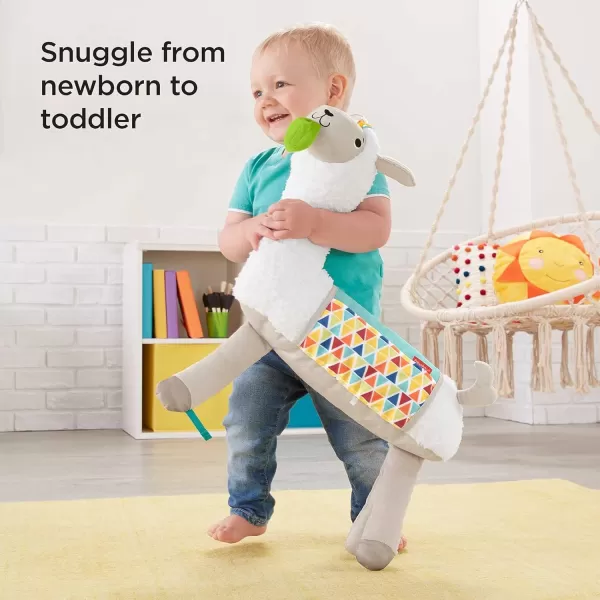 FisherPrice Baby Toy GrowwithMe Tummy Time Llama Wedge Support with Mirror Teether ampamp Rattle Developmental Play for Newborns Ages 0 Months