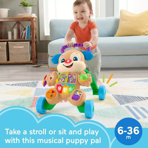 FisherPrice Baby Toy Laugh ampamp Learn Smart Stages Learn with Sis Walker with Music Lights ampamp Activities for Infants Ages 6 MonthsPuppy Walker