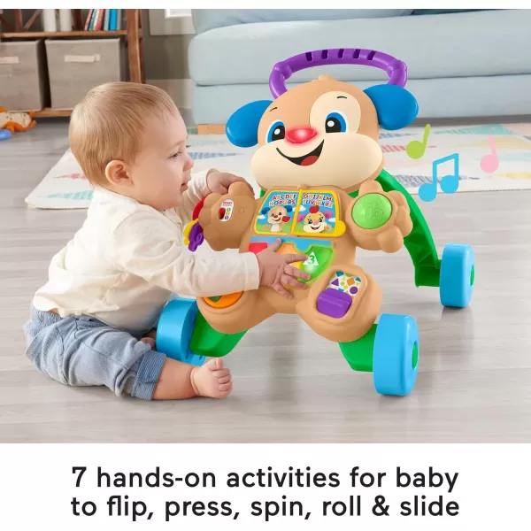 FisherPrice Baby Toy Laugh ampamp Learn Smart Stages Learn with Sis Walker with Music Lights ampamp Activities for Infants Ages 6 MonthsPuppy Walker