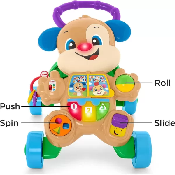 FisherPrice Baby Toy Laugh ampamp Learn Smart Stages Learn with Sis Walker with Music Lights ampamp Activities for Infants Ages 6 MonthsPuppy Walker