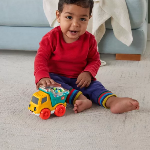 FisherPrice Baby Toy Poppity Pop Dump Truck PushAlong Vehicle with Fine Motor Activities For Infants Ages 6 MonthsDump Truck