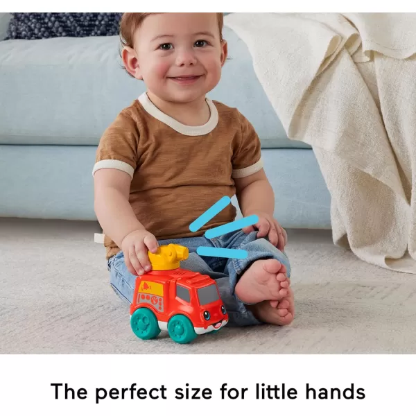 FisherPrice Baby Toy Poppity Pop Dump Truck PushAlong Vehicle with Fine Motor Activities For Infants Ages 6 MonthsFire Truck