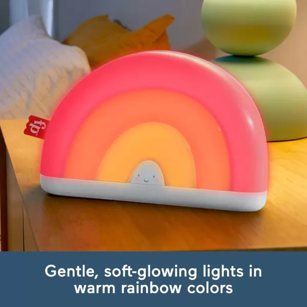 FisherPrice Baby Toy Soothe ampamp Glow Rainbow Sound Machine Soother with Music Lights ampamp Timers for Newborns Ages 0 MonthsSmall