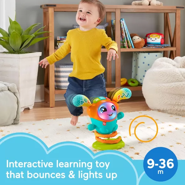 FisherPrice Baby ampamp Toddler Learning Toy DJ Bouncin Beats with Music Lights ampamp Bouncing Action for Ages 9 MonthsBlue