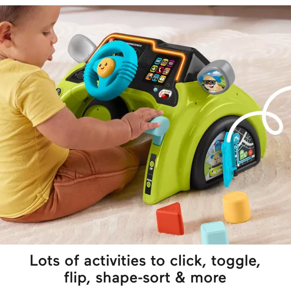 FisherPrice Baby ampamp Toddler Learning Toy Laugh ampamp Learn Sit ampamp Steer Driver Car Activity Center with Smart Stages for Ages 6 Months