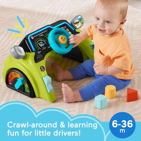 FisherPrice Baby ampamp Toddler Learning Toy Laugh ampamp Learn Sit ampamp Steer Driver Car Activity Center with Smart Stages for Ages 6 Months