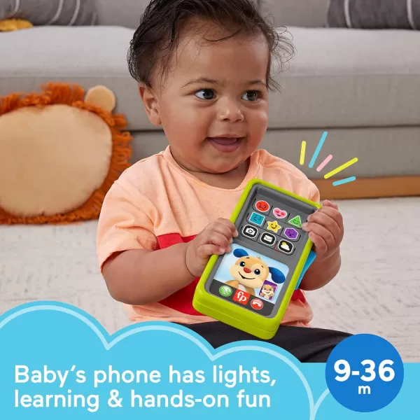 FisherPrice Baby ampamp Toddler Toy Laugh ampamp Learn 2in1 Slide to Learn Smartphone with Lights ampamp Music for Infants Ages 9 MonthsGreen