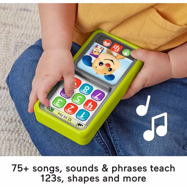 FisherPrice Baby ampamp Toddler Toy Laugh ampamp Learn 2in1 Slide to Learn Smartphone with Lights ampamp Music for Infants Ages 9 MonthsGreen