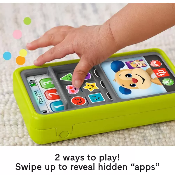 FisherPrice Baby ampamp Toddler Toy Laugh ampamp Learn 2in1 Slide to Learn Smartphone with Lights ampamp Music for Infants Ages 9 MonthsGreen