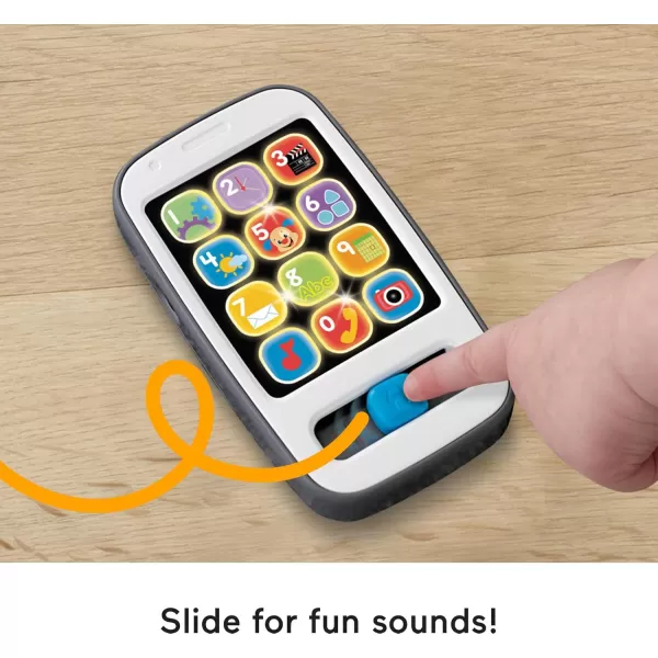 FisherPrice Baby ampamp Toddler Toy Laugh ampamp Learn 2in1 Slide to Learn Smartphone with Lights ampamp Music for Infants Ages 9 MonthsWhite