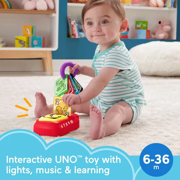 FisherPrice Baby ampamp Toddler Toy Laugh ampamp Learn Counting and Colors UNO with Educational Music ampamp Lights for Infants Ages 6 Months