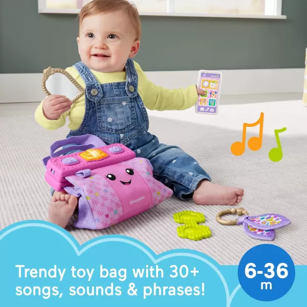 FisherPrice Baby ampamp Toddler Toy Laugh ampamp Learn Going Places Learning Purse Interactive Bag ampamp 4 Accessories for Ages 6 MonthsStandard