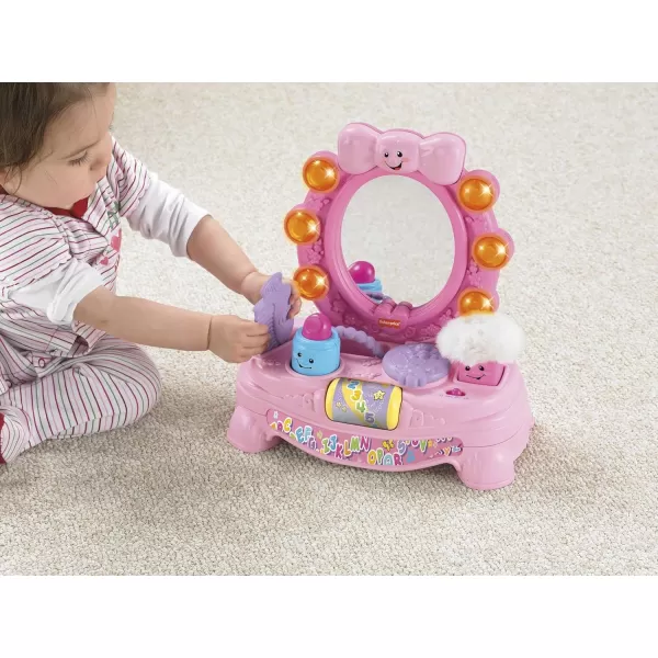FisherPrice Baby ampamp Toddler Toy Laugh ampamp Learn Magical Musical Mirror Pretend Vanity Set for Infants Ages 6 Months Amazon ExclusiveFrustrationFree Packaging