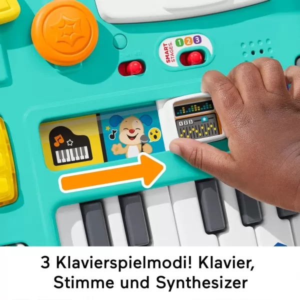 FisherPrice Baby ampamp Toddler Toy Laugh ampamp Learn Mix ampamp Learn DJ Table Musical Activity Center with Lights ampamp Sounds for Infants Ages 6 MonthsGerman and multilingual