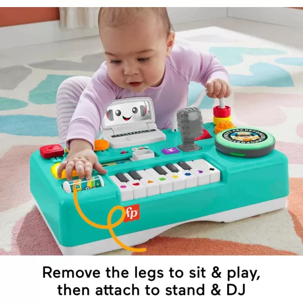 FisherPrice Baby ampamp Toddler Toy Laugh ampamp Learn Mix ampamp Learn DJ Table Musical Activity Center with Lights ampamp Sounds for Infants Ages 6 MonthsSimplified Packaging