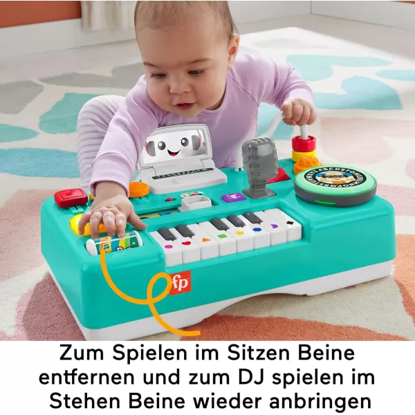 FisherPrice Baby ampamp Toddler Toy Laugh ampamp Learn Mix ampamp Learn DJ Table Musical Activity Center with Lights ampamp Sounds for Infants Ages 6 MonthsGerman and multilingual