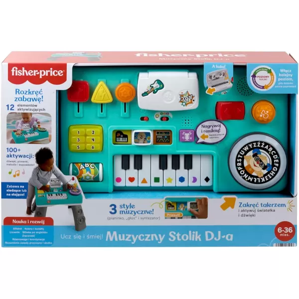 FisherPrice Baby ampamp Toddler Toy Laugh ampamp Learn Mix ampamp Learn DJ Table Musical Activity Center with Lights ampamp Sounds for Infants Ages 6 MonthsPolish