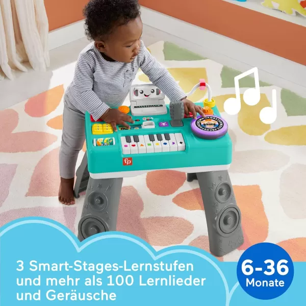 FisherPrice Baby ampamp Toddler Toy Laugh ampamp Learn Mix ampamp Learn DJ Table Musical Activity Center with Lights ampamp Sounds for Infants Ages 6 MonthsGerman and multilingual