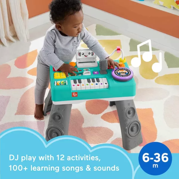 FisherPrice Baby ampamp Toddler Toy Laugh ampamp Learn Mix ampamp Learn DJ Table Musical Activity Center with Lights ampamp Sounds for Infants Ages 6 MonthsSimplified Packaging