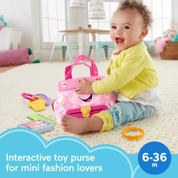 FisherPrice Baby ampamp Toddler Toy Laugh ampamp Learn My Smart Purse with Lights ampamp Smart Stages Learning Songs for Infants Ages 6 Months
