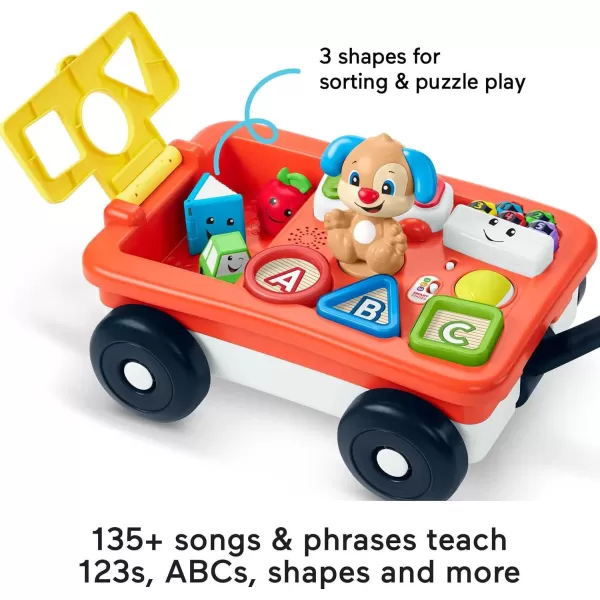 FisherPrice Baby ampamp Toddler Toy Laugh ampamp Learn Pull ampamp Play Learning Wagon Musical PullAlong with Activities for Infants Ages 6 Months