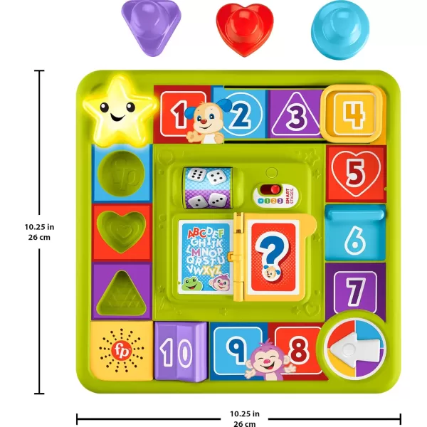 FisherPrice Baby ampamp Toddler Toy Laugh ampamp Learn Puppys Game Activity Board with Smart Stages Learning Content for Infants Ages 9 Months