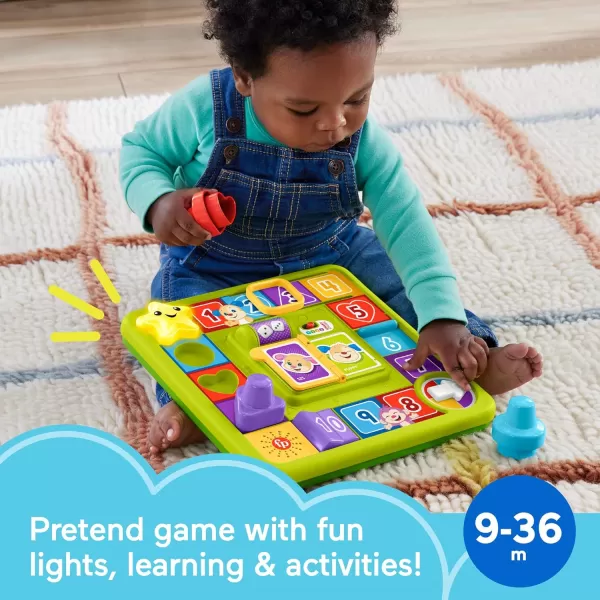FisherPrice Baby ampamp Toddler Toy Laugh ampamp Learn Puppys Game Activity Board with Smart Stages Learning Content for Infants Ages 9 Months