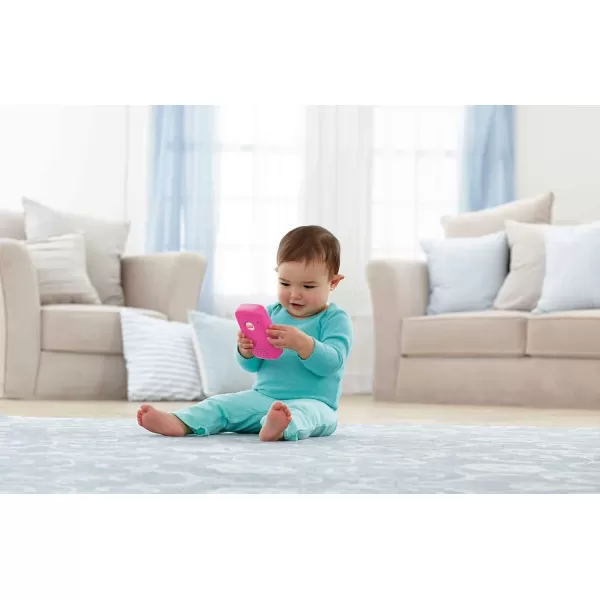 FisherPrice Baby ampamp Toddler Toy Laugh ampamp Learn Smart Phone Pink with Learning Music ampamp Lights for Developmental Play Infants Ages 6 Months