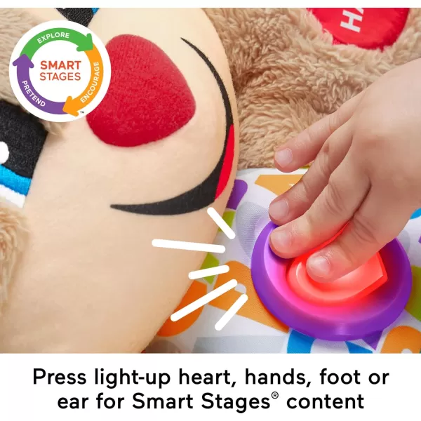 FisherPrice Baby ampamp Toddler Toy Laugh ampamp Learn Smart Stages Sis Musical Plush with Lights ampamp Phrases for Infants Ages 6 MonthsPuppy  White
