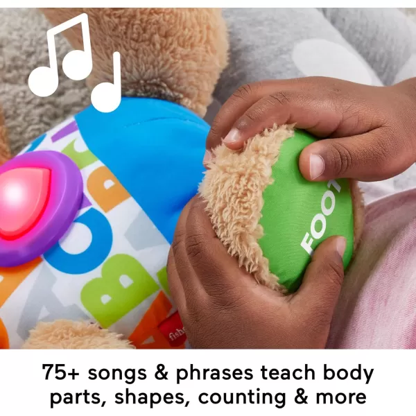 FisherPrice Baby ampamp Toddler Toy Laugh ampamp Learn Smart Stages Sis Musical Plush with Lights ampamp Phrases for Infants Ages 6 MonthsPuppy  White