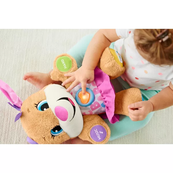 FisherPrice Baby ampamp Toddler Toy Laugh ampamp Learn Smart Stages Sis Musical Plush with Lights ampamp Phrases for Infants Ages 6 MonthsSis  Pink